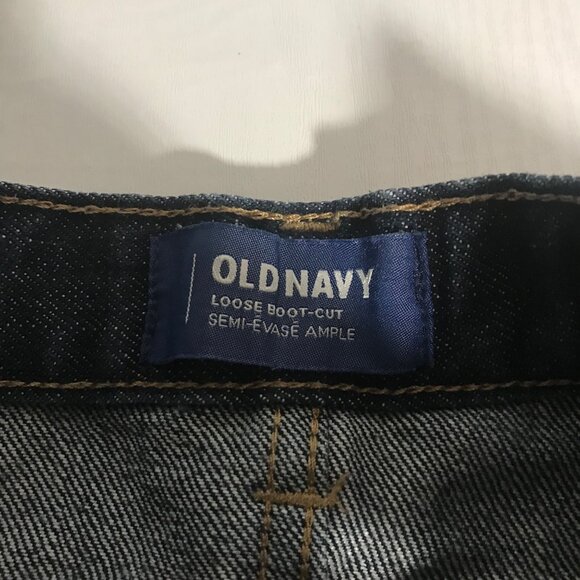 2 Pairs Size 7 Old Navy Boys Flex Fit Jeans Loose Bootcut & Straight Leg Dark - Picture 8 of 12